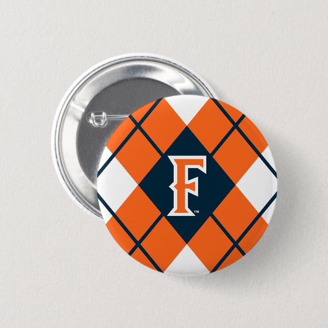 Cal State Fullerton Argyle Button (Front & Back)