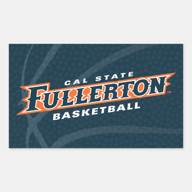 Cal State Fullerton Basketball Rectangular Sticker (Front)