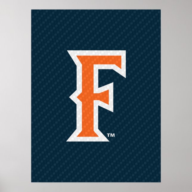 Cal State Fullerton Carbon Fiber Poster (Front)