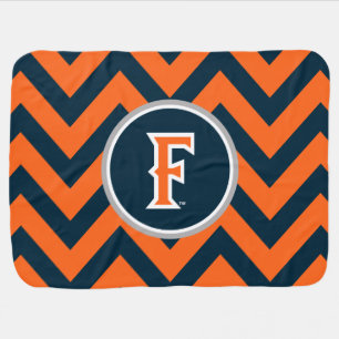 Cal State Fullerton Chevron Baby Blanket