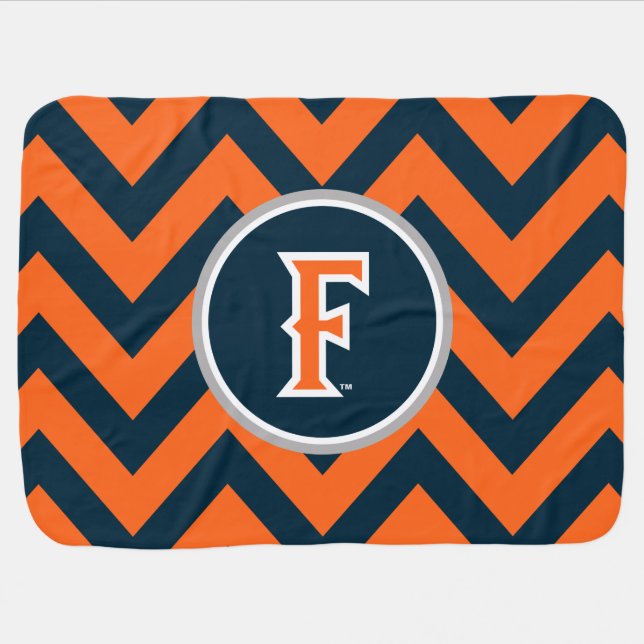 Cal State Fullerton Chevron Baby Blanket (Horizontal)
