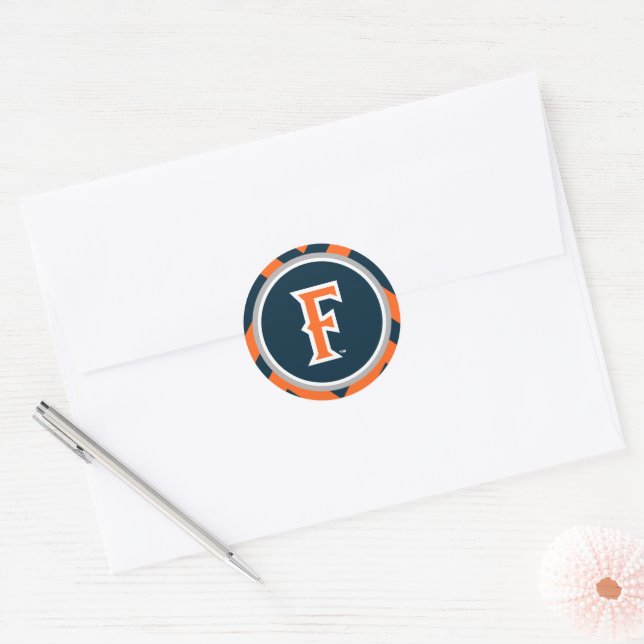 Cal State Fullerton Chevron Classic Round Sticker (Envelope)