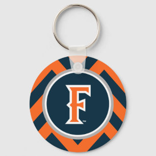Cal State Fullerton Chevron Keychain