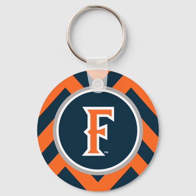 Cal State Fullerton Chevron Keychain (Front)