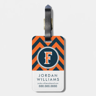 Cal State Fullerton Chevron Luggage Tag