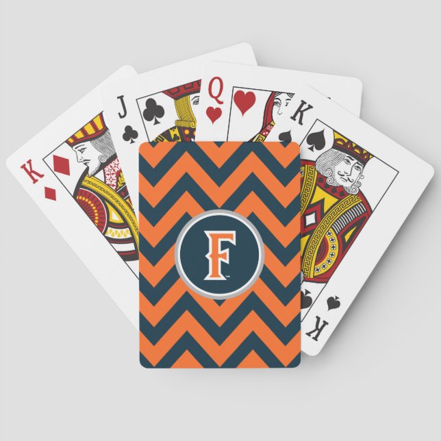 Cal State Fullerton Chevron Poker Cards (Back)