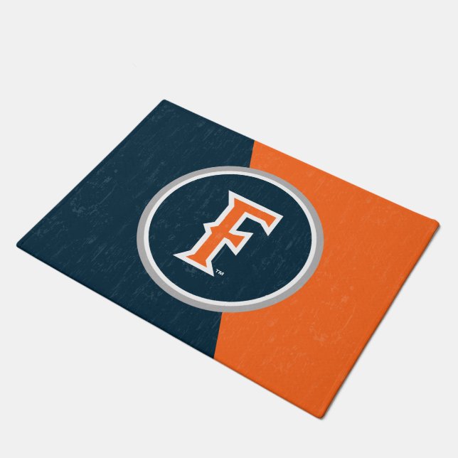 Cal State Fullerton Color Block Distressed Doormat (Angled)