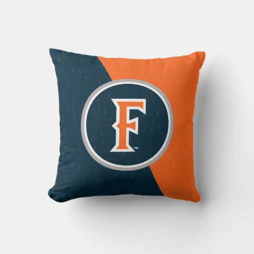 Cal State Fullerton Color Block Distressed Throw Pillow