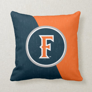 Cal State Fullerton Color Block Distressed Throw Pillow