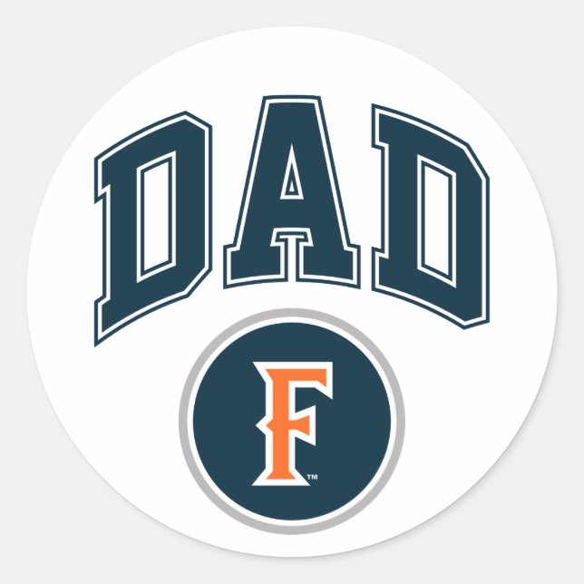 Cal State Fullerton Dad Classic Round Sticker (Front)