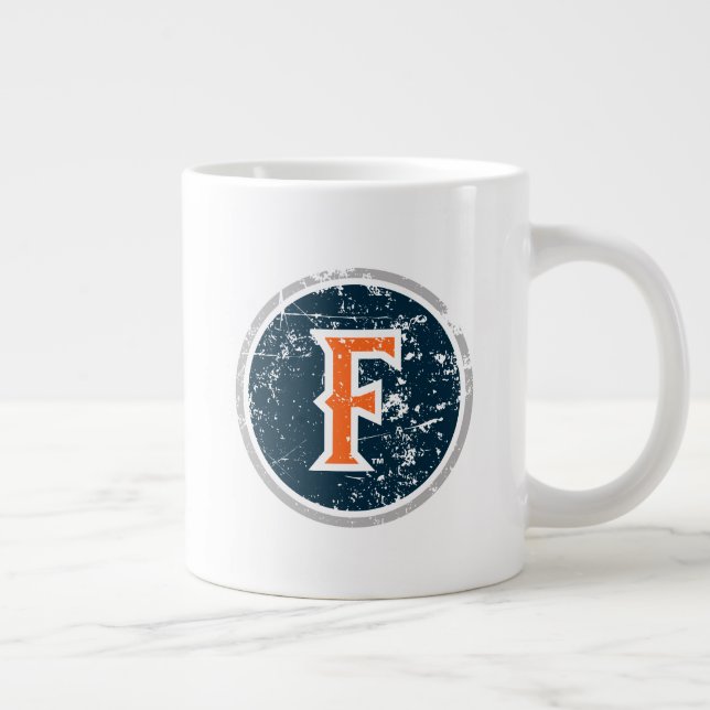 Cal State Fullerton F Distressed Giant Coffee Mug (Right)
