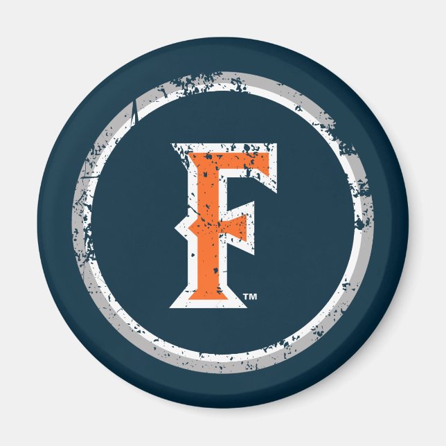 Cal State Fullerton F Distressed Magnet (Front)