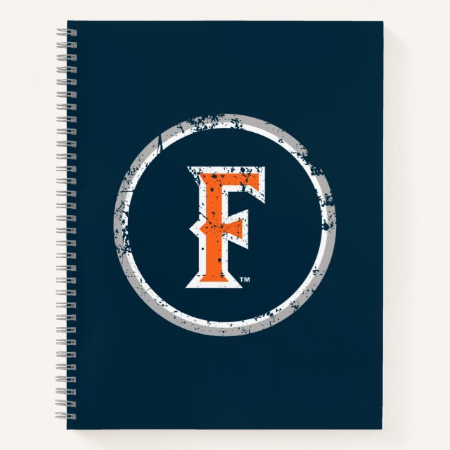 Cal State Fullerton F Distressed Notebook (Front)
