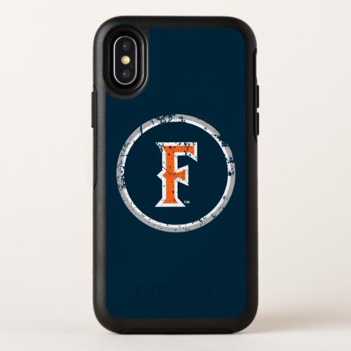 Cal State Fullerton F Distressed OtterBox Symmetry iPhone X Case