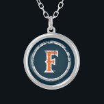 Cal State Fullerton F Distressed Silver Plated Necklace<br><div class="desc">Check out these Cal State Fullerton designs! Show off your Cal State pride with these new University products. These make the perfect gifts for the Fullerton student, alumni, family, friend or fan in your life. All of these Zazzle products are customizable with your name, class year, or club. Go Cal!...</div>