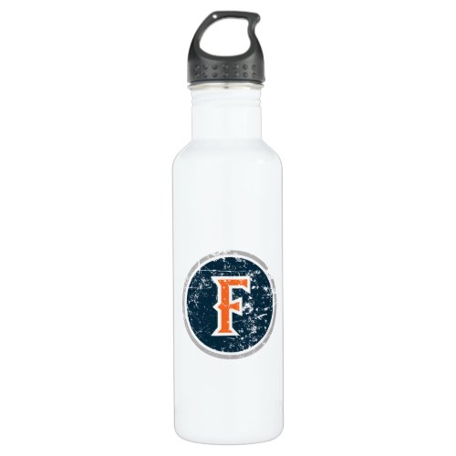 Cal State Fullerton F Distressed Stainless Steel Water Bottle