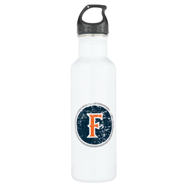 Cal State Fullerton F Distressed Stainless Steel Water Bottle (Front)
