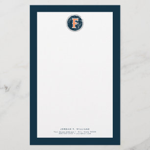 Cal State Fullerton F Distressed Stationery