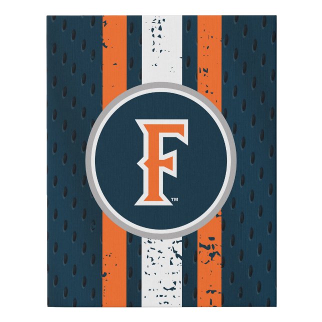 Cal State Fullerton Jersey Faux Canvas Print (Front)