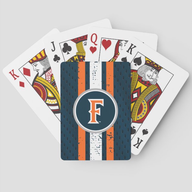 Cal State Fullerton Jersey Poker Cards (Back)