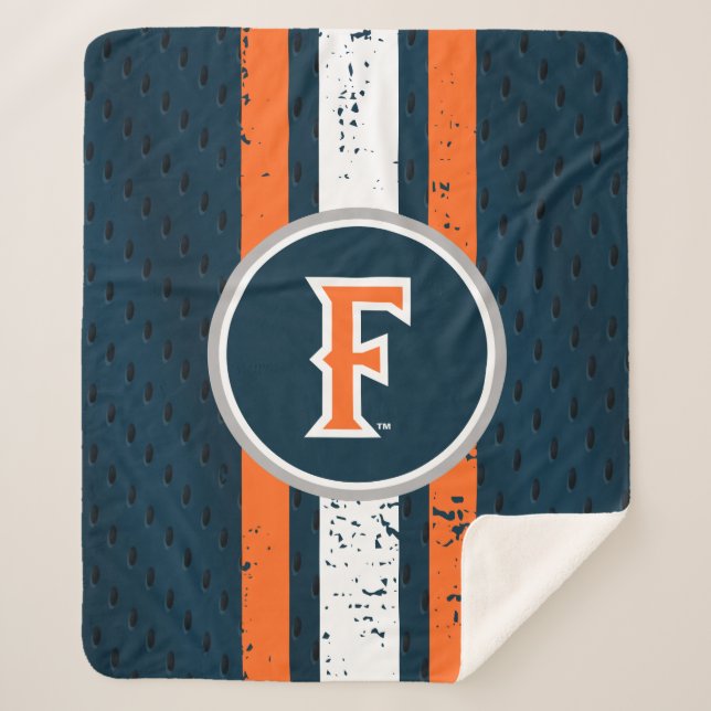 Cal State Fullerton Jersey Sherpa Blanket (Front)