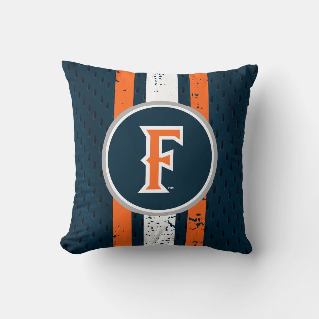 Cal State Fullerton Jersey Throw Pillow (Front)