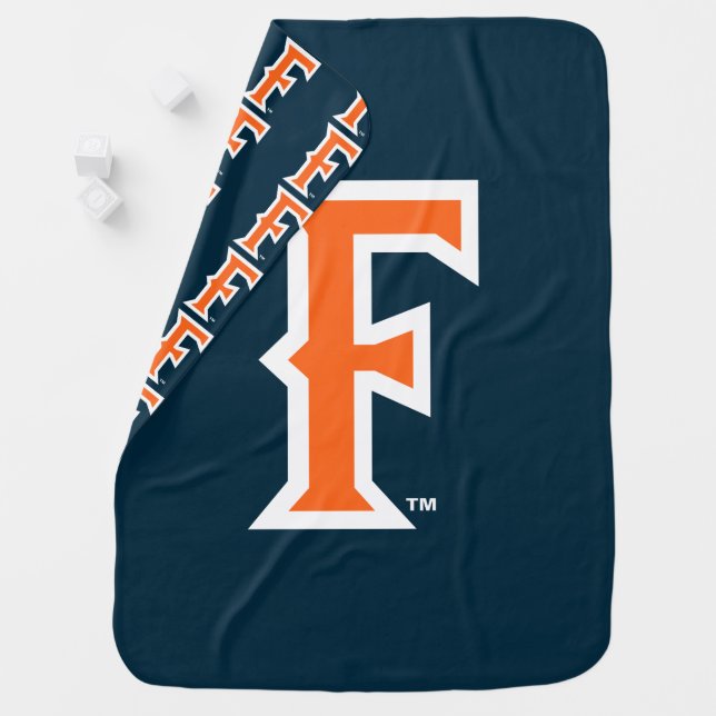 Cal State Fullerton Logo Baby Blanket (In Situ)