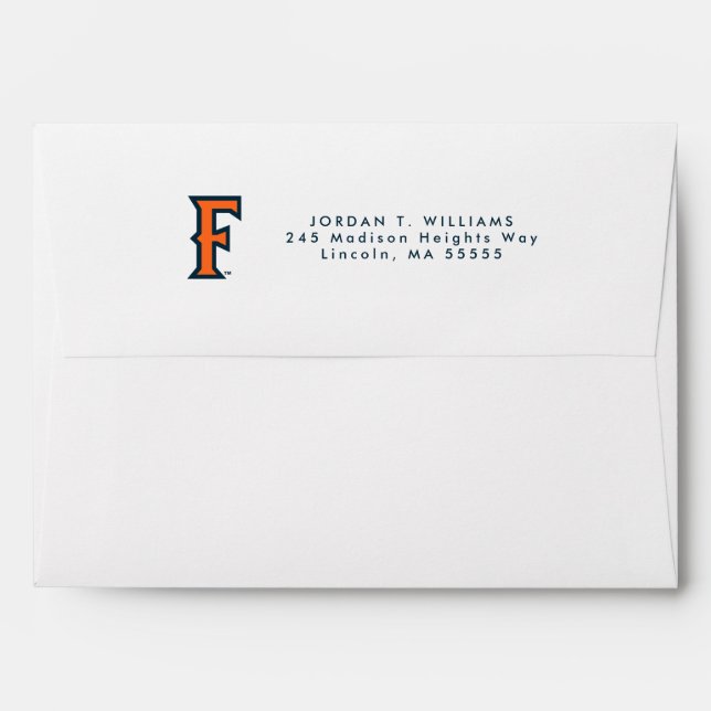 Cal State Fullerton Logo Envelope (Back (Top Flap))