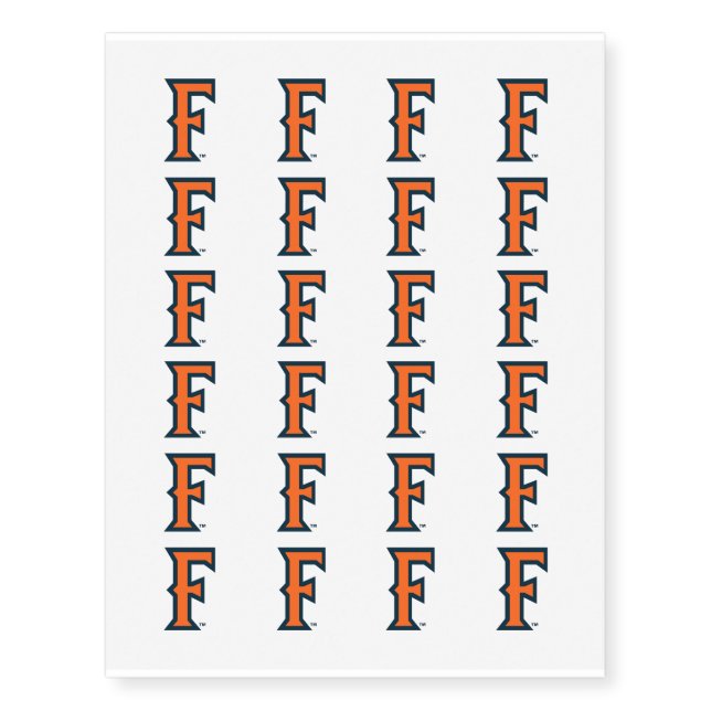 Cal State Fullerton Logo Temporary Tattoos (Front)