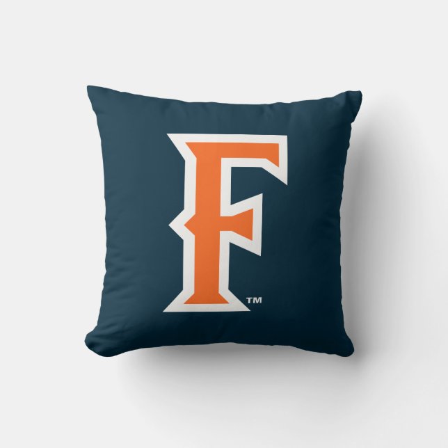 Cal State Fullerton Logo Throw Pillow (Front)