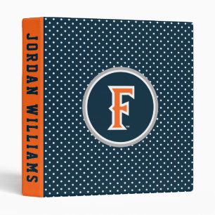 Cal State Fullerton Polka Dot 3 Ring Binder