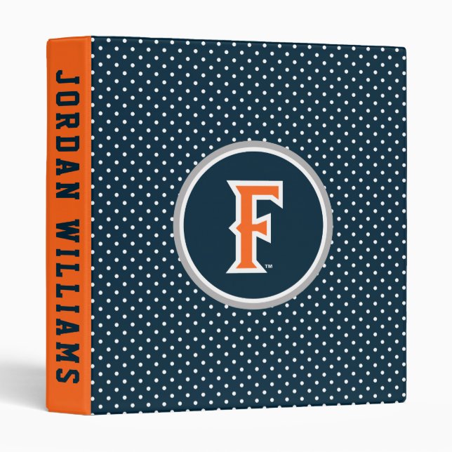 Cal State Fullerton Polka Dot 3 Ring Binder (Front/Spine)
