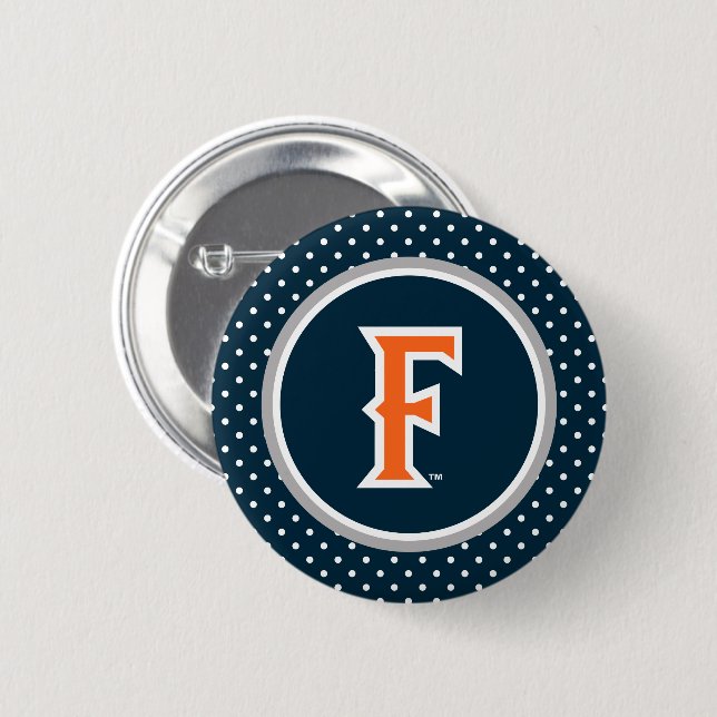Cal State Fullerton Polka Dot Button (Front & Back)