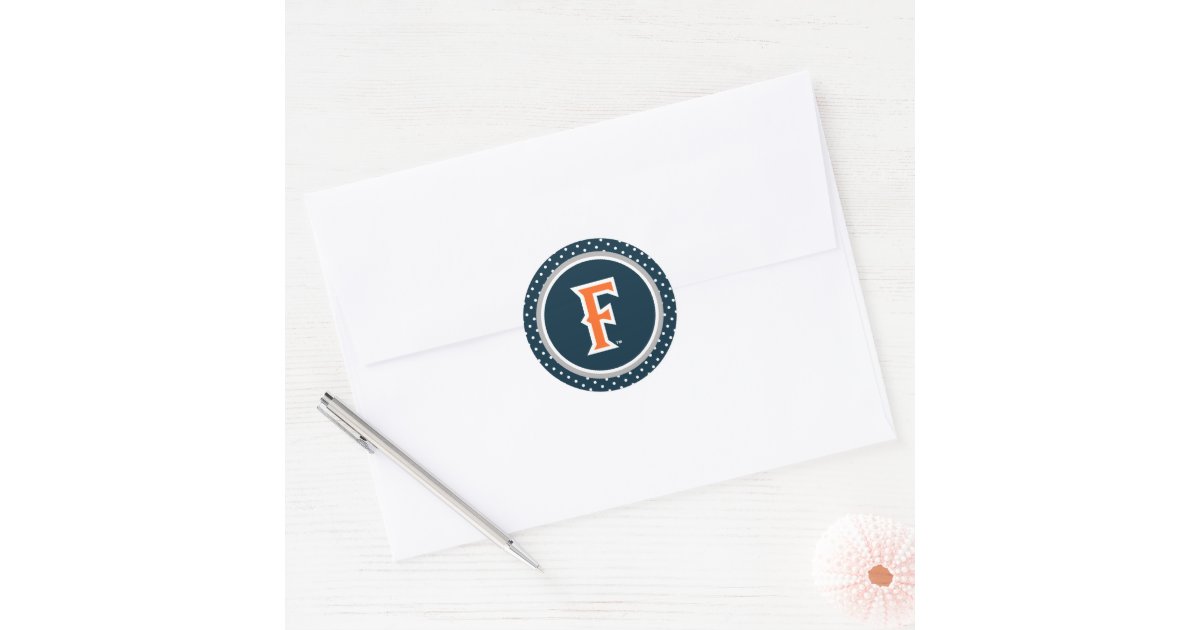 Cal State Fullerton Polka Dot Classic Round Sticker | Zazzle