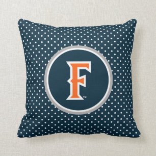 Cal State Fullerton Polka Dot Throw Pillow