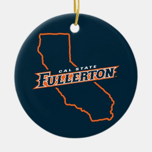 Cal State Fullerton State Love Ceramic Ornament