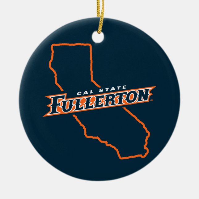 Cal State Fullerton State Love Ceramic Ornament (Front)