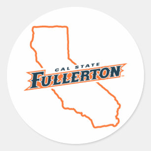 Cal State Fullerton State Love Classic Round Sticker