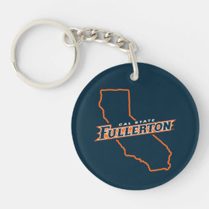 Cal State Fullerton State Love Keychain
