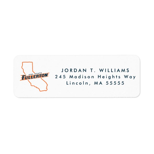 Cal State Fullerton State Love Label (Front)