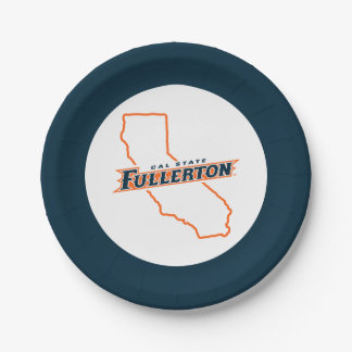 Cal State Fullerton State Love Paper Plates