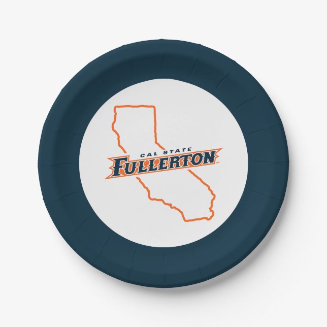 Cal State Fullerton State Love Paper Plates (Front)