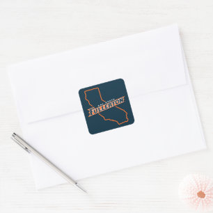 Cal State Fullerton State Love Square Sticker