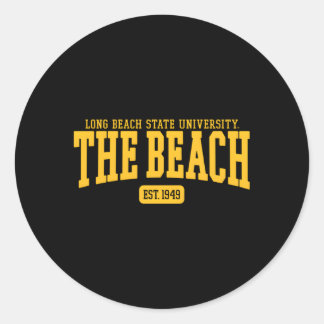 Cal State Long Beach Csulb Est Date Classic Round Sticker