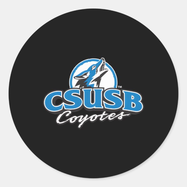 Cal State San Bernardino Coyotes Icon Classic Round Sticker (Front)