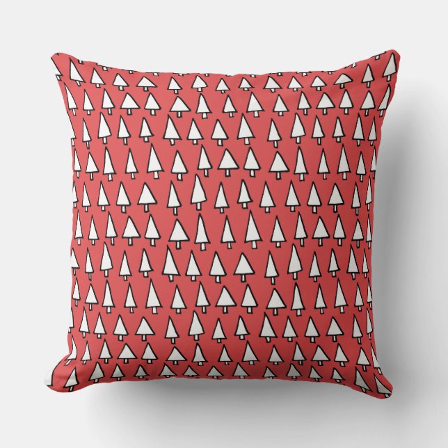 CAL TREE RED THROW PILLOW (Front)