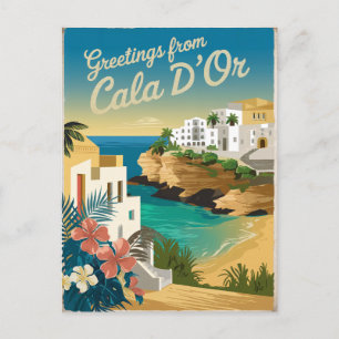 Cala d'Or Spain vintage Postcard