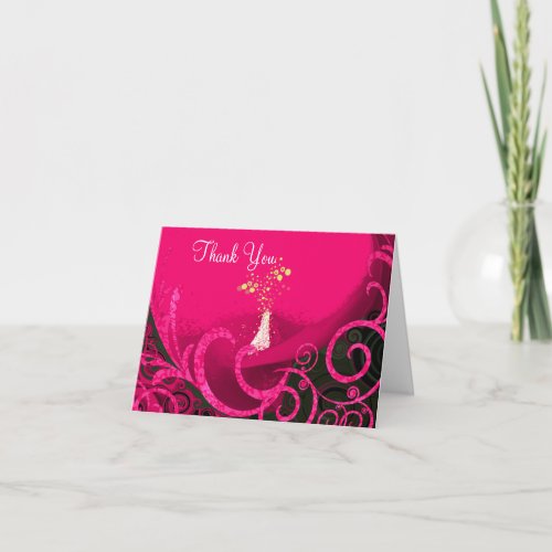 Cala Lilly Deep Rasberry Swirls Thank You