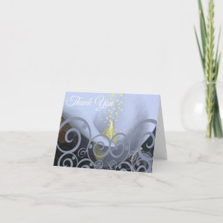 Cala Lilly Thank You Blue Swirls Card