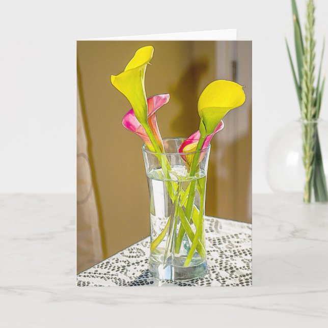 Cala Lily Digital Painting Card (Front)